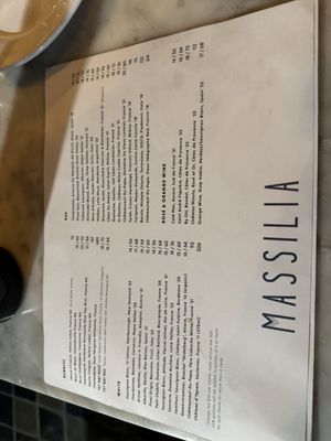Menu photo 8 Massilia Santa Monica, CA