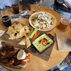 Wings, Spin dip and nachos Enjoying time with my Fellow Browns Backers.