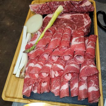 Kim's BBQ - Ordered lux combo on 2nd visit.  Group liked variety meats.  Recomend this menu for those who wanta to try Korean bbq. - Barbeque Near Me - Rolling Hills Estates, California