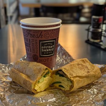 Corner Bakery Cafe - Avocado wrap and small coffee - Salad Near Me - Los Angeles, California Corner Bakery Cafe - Avocado wrap and small coffee - Salad Near Me - Los Angeles, California