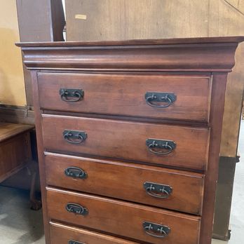Habitat for Humanity ReStore - Dark wood and black handled great condition dresser. Great deal! - Building Supplies Near Me - Oxnard, California