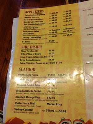Menu photo 2 Dos Compadres Mexican Restaurant Midland, TX