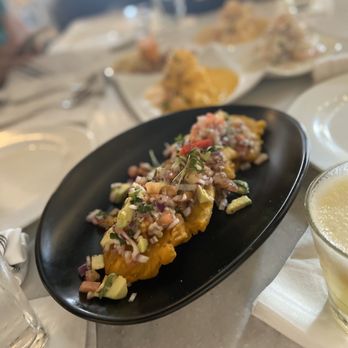 CVI.CHE 105 - Tostones Chalaca Avocad - Peruvian Near Me - Miami, Florida CVI.CHE 105 - Tostones Chalaca Avocad - Peruvian Near Me - Miami, Florida