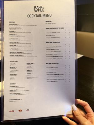 Menu photo 1 RANK & FILE El Cajon, CA Menu photo 1 RANK & FILE El Cajon, CA