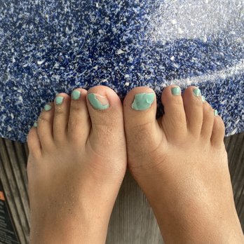 Allure Salon & Spa - Photo shown is 5 days after pedicure - the paint began peeling almost immediately - Hair Salons Near Me - Allentown, Pennsylvania