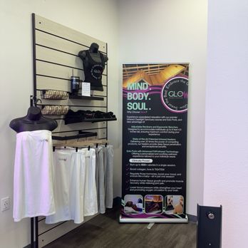 Glow Sauna Studios - Retail area and educational posters - Saunas Near Me - Henderson, Nevada Glow Sauna Studios - Retail area and educational posters - Saunas Near Me - Henderson, Nevada