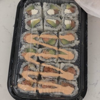 Sushi Express - 3 Roll Combo - Spicy California Roll, Spicy Tuna Roll, and Philadelphia Roll - Japanese Near Me - Madison, Wisconsin Sushi Express - 3 Roll Combo - Spicy California Roll, Spicy Tuna Roll, and Philadelphia Roll - Japanese Near Me - Madison, Wisconsin