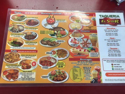 Menu photo 4 Taqueria El Sabor Tacoma, WA Menu photo 4 Taqueria El Sabor Tacoma, WA