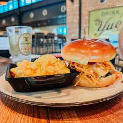 Yuengling - Pulled pork and Mac and cheese