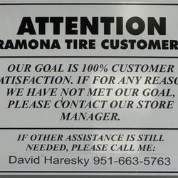 Ramona Tire & Service Centers - 100% Customer Satisfaction