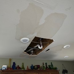 BEFORE: Water leak in kitchen