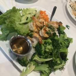 Jasmine rice with shrimp and EXTRA broccoli!