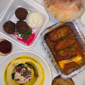 Galit - Catered dinner for group event! Balkan Stuffed Cabbage, falafel, hummus and pita with cookie - Mediterranean Near Me - Chicago, Illinois