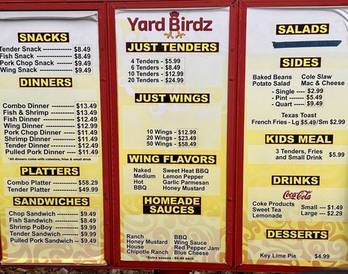 Menu photo 3 Yard Birds Fort Walton Beach, FL Menu photo 3 Yard Birds Fort Walton Beach, FL