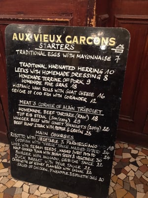 Menu photo 2 Aux Vieux Garçons Paris, 75