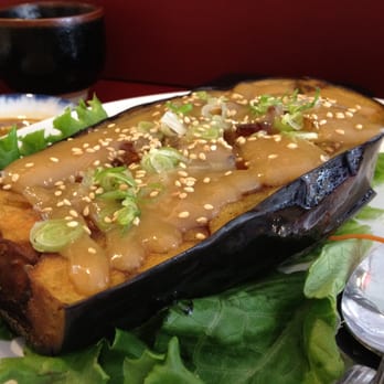 Crystal Fish - nasu miso (fried eggplant with sweet miso sauce) - Japanese Near Me - Monterey, California Crystal Fish - nasu miso (fried eggplant with sweet miso sauce) - Japanese Near Me - Monterey, California