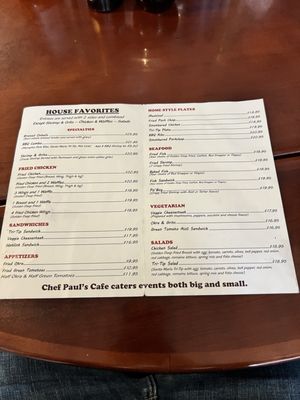 Menu photo 1 Chef Paul's Cafe Fresno, CA Menu photo 1 Chef Paul's Cafe Fresno, CA