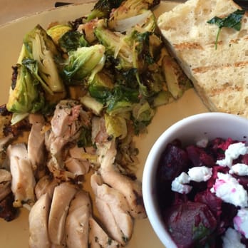 Urban Plates - Chicken with Brussels sprouts and beets - New American Near Me - Brea, California