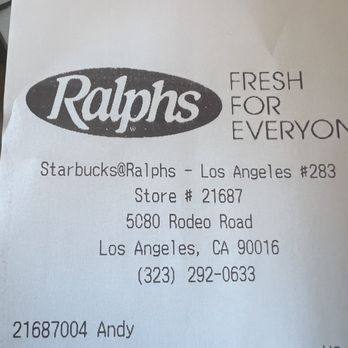 Starbucks - receipt for fresh for everyone - Coffee & Tea Near Me - Los Angeles, California Starbucks - receipt for fresh for everyone - Coffee & Tea Near Me - Los Angeles, California