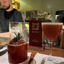 Rita - Awesome drinks here:  on the left is the Pricilla