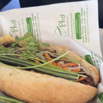 Now Phở - Grilled beef sandwich. Banh mi bo nuong - Vietnamese Near Me - Denver, Colorado Now Phở - Grilled beef sandwich. Banh mi bo nuong - Vietnamese Near Me - Denver, Colorado