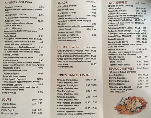 Menu photo 4 Tony’s Pizza Pasta Grill Clifton, NJ Menu photo 4 Tony’s Pizza Pasta Grill Clifton, NJ