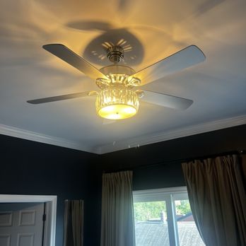 VT Group - New ceiling fan replacing an existing hanging light fixture. - Lighting Fixtures & Equipment Near Me - Chicago, Illinois