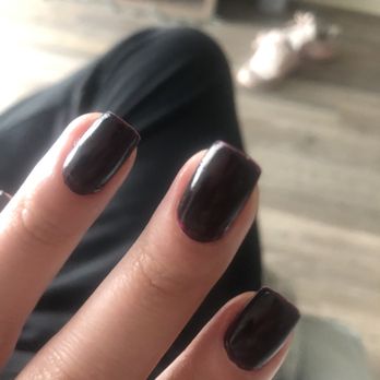 Nails So Dep - Uneven coats and ends of nail not painted - Nail Salons Near Me - Charleston, South Carolina Nails So Dep - Uneven coats and ends of nail not painted - Nail Salons Near Me - Charleston, South Carolina