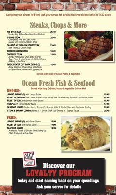Menu photo 7 State Street Grill Bloomfield, NJ Menu photo 7 State Street Grill Bloomfield, NJ