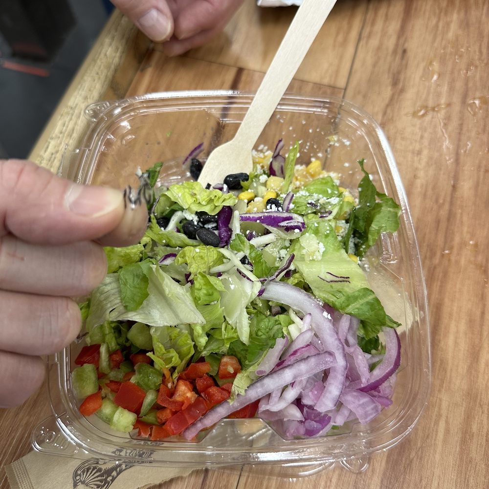 See the plastic I found in the salad!!! See the plastic I found in the salad!!!