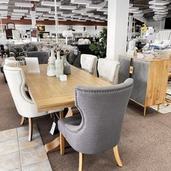 Factory Furniture Outlet - Real Wood Dining Table Set
Table and Six Chairs 
Coaster Furniture of America