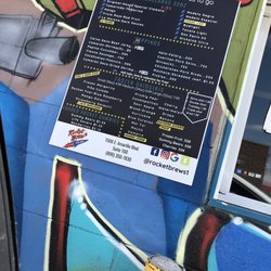 Rocket Brews - Menu.