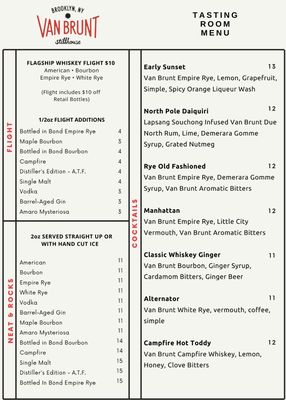Menu photo 2 Van Brunt Stillhouse Brooklyn, NY