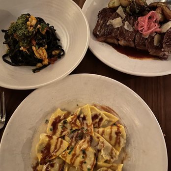 Scarpetta - Lobster tagliatelle nero, duck and foie gras ravioli, wagyu steak - Italian Near Me - New York, New York