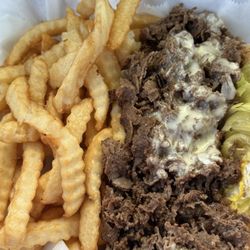 Randalls Grill - Philly cheesesteak and fries