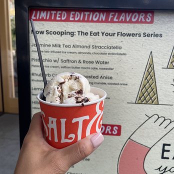 Salt & Straw - Jasmine Milk Tea almond stracciatella - Ice Cream & Frozen Yogurt Near Me - San Ramon, California Salt & Straw - Jasmine Milk Tea almond stracciatella - Ice Cream & Frozen Yogurt Near Me - San Ramon, California