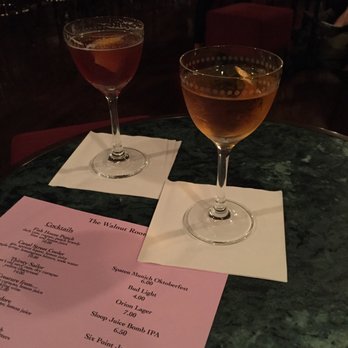 The Walnut Room - Wally's Jam (left) and Thirsty Sailor. Both delicious! - Cocktail Bars Near Me - Providence, Rhode Island The Walnut Room - Wally's Jam (left) and Thirsty Sailor. Both delicious! - Cocktail Bars Near Me - Providence, Rhode Island