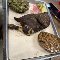 Big D's BBQ Branson - 1/2 chicken with 2 sides (green bears and bbq beans)