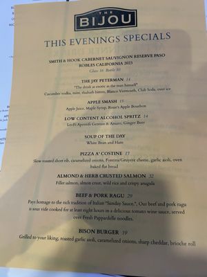 Menu photo 2 The Bijou Buffalo, NY