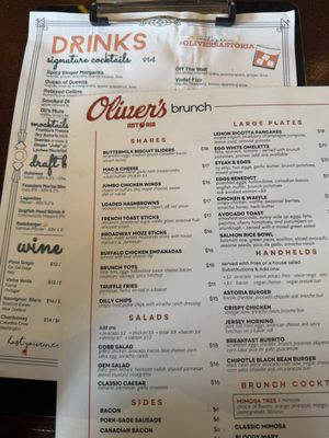 Menu photo 1 Oliver's Astoria Astoria, NY Menu photo 1 Oliver's Astoria Astoria, NY