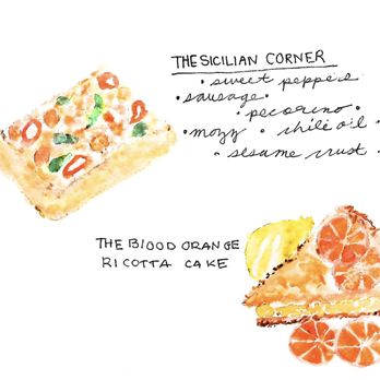 Quarter Sheets - I got the Sicilian Corner (5/5) and my friend shared her Blood Orange Ricotta Cake with me (5/5) - Pizza Near Me - Los Angeles, California Quarter Sheets - I got the Sicilian Corner (5/5) and my friend shared her Blood Orange Ricotta Cake with me (5/5) - Pizza Near Me - Los Angeles, California