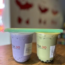 Tea Do Fairfax - Ube milk tea with jelly and matcha green tea with tapioca