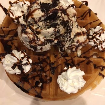 Shooting Star Cafe - Waffle with Cookies n' cream ice cream - Desserts Near Me - Oakland, California Shooting Star Cafe - Waffle with Cookies n' cream ice cream - Desserts Near Me - Oakland, California