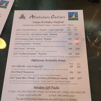 Absolution Cellars - Wine Tasting Room Near Me - Morro Bay, California