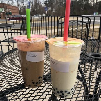 J M Global - two drinks on a table outside - Coffee & Tea Near Me - Chantilly, Virginia