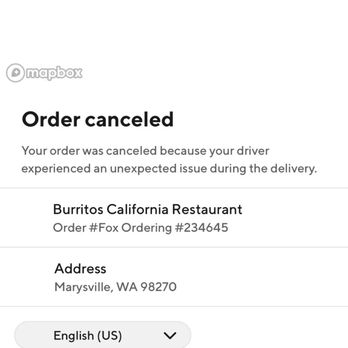 Burritos California - This is the order cancellation, yet, I was charged today for it?! - Mexican Near Me - Marysville, Washington Burritos California - This is the order cancellation, yet, I was charged today for it?! - Mexican Near Me - Marysville, Washington