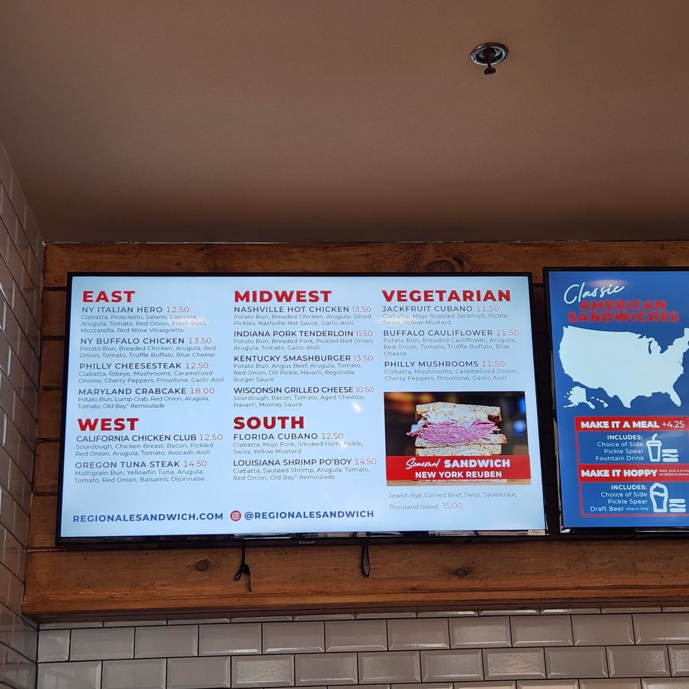 RegionAle - Menu - Sandwiches Near Me - Annapolis, Maryland RegionAle - Menu - Sandwiches Near Me - Annapolis, Maryland