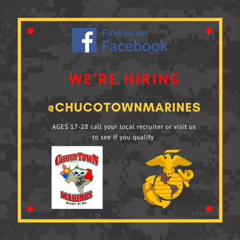 US Marine Corps Recruiting - add us on facebook or instagram: @Chucotownmarines - Public Services & Government Near Me - El Paso, Texas US Marine Corps Recruiting - add us on facebook or instagram: @Chucotownmarines - Public Services & Government Near Me - El Paso, Texas