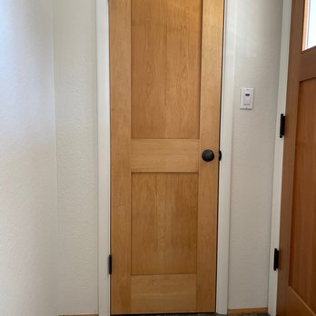 Bellwether Fine Finishes - One of the custom doors, the small one in the front entry. - Painters Near Me Bellwether Fine Finishes - One of the custom doors, the small one in the front entry. - Painters Near Me