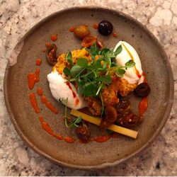 Grit - Fried Oysters - whipped cream, hot sauce.
